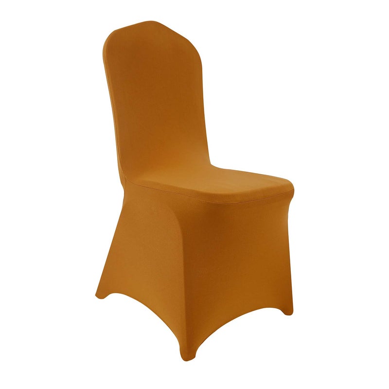 Peomeise Stretch Spandex Chair Cover for Wedding Party Dining Banquet Event (Gold, 25) - Image 1